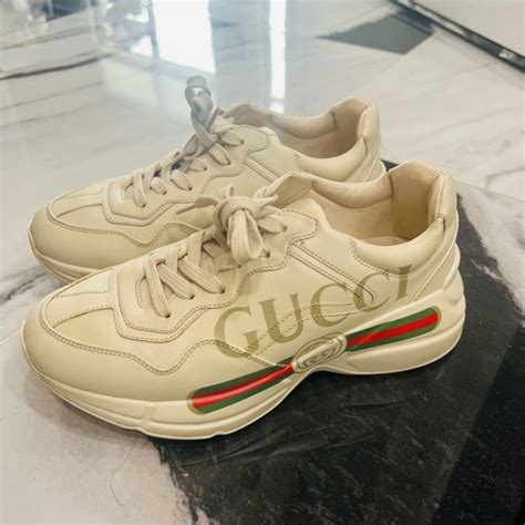 gucci rython vintage logo|vintage gucci rython sneakers.